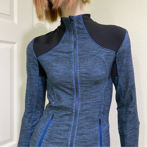 LULULEMON Forme Jacket Reversible Slub Denim Limitless Blue/Black Size 4 - Picture 5 of 16